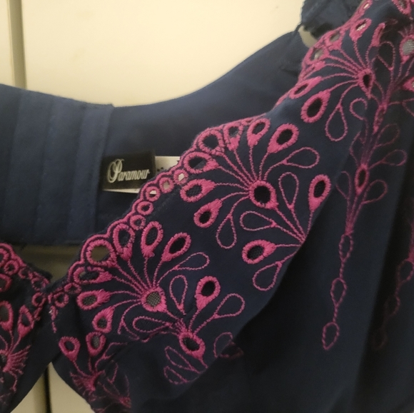 Paramour Navy & Pink Full Figure Bra. 40DDD - Picture 2 of 7